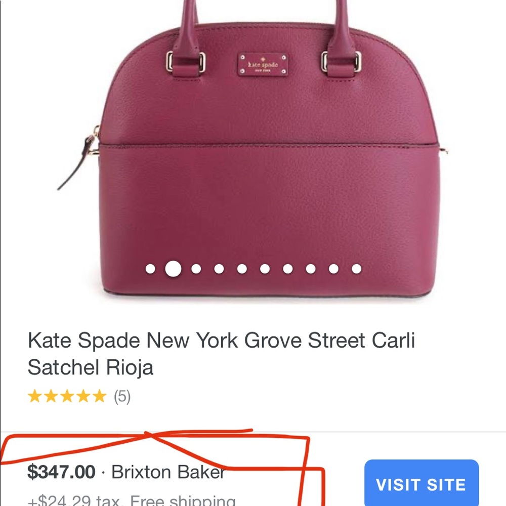 Kate Spade RED New York Grove Street Carli Satchel